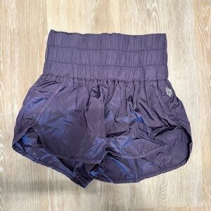 Free People Movement Purple Athletic Shorts with Elastic Waistband